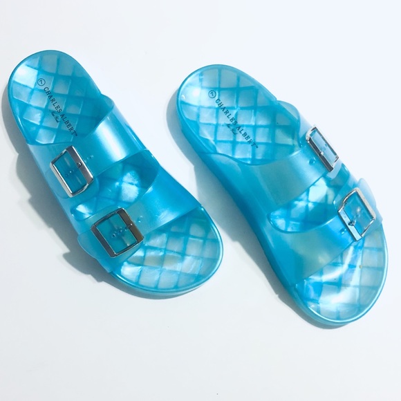 BOGO🌺 CHARLES ALBERT Pearl Blue | Jelly Slides Size - Picture 5 of 7